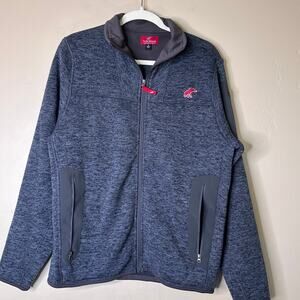 Men's ALABAMA Tuskwear Heather Grey Zip Up Fleece Jacket MEDIUM